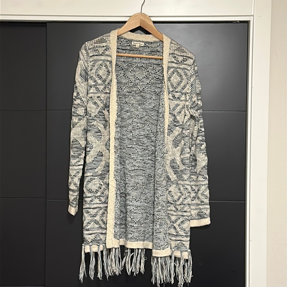 Open face boho cardigan